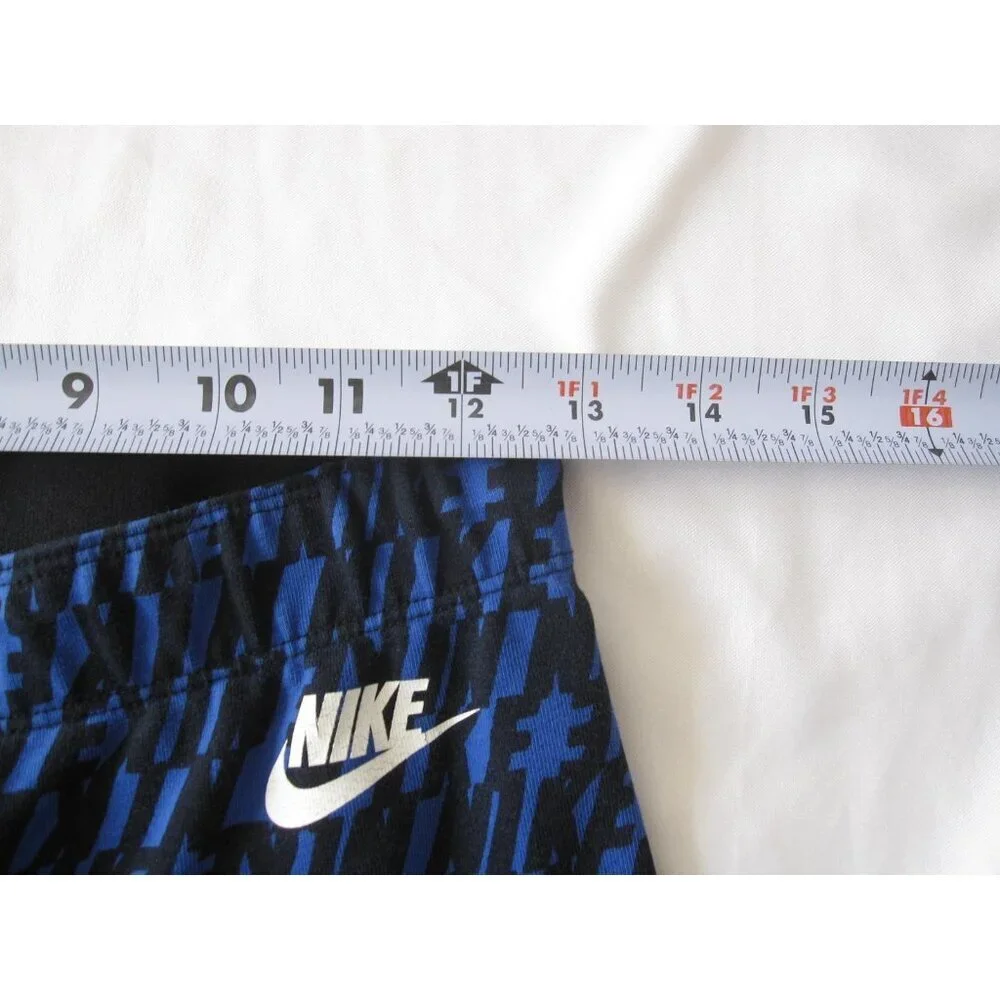 Nike All Over Logo Women Leggings Blue Black 
